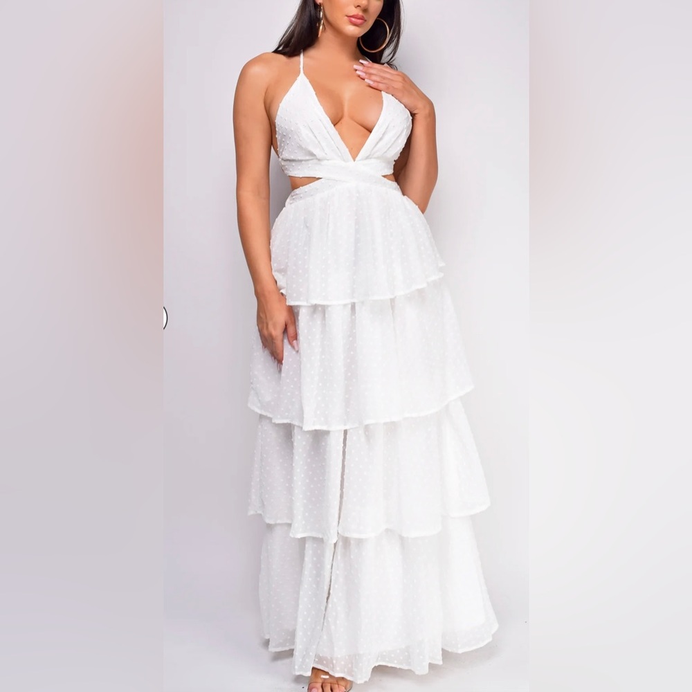 Dress Day White Tiered Maxi Dress